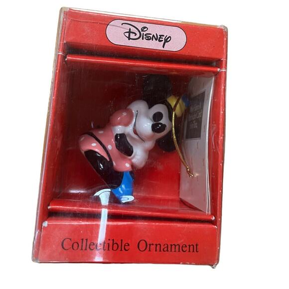 Schmid Disney Minnie Mouse Collectible Ornament 1980s Vintage in Box - Picture 1 of 5